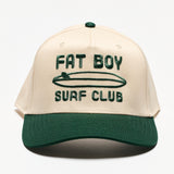 The Nose Rider Embroidered Hat - Dk Green & Natural
