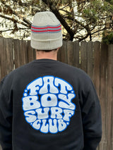 No Squares Premium Crewneck Sweatshirt - Black Fat Boy Surf Club