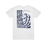 Big Wave Jerry Tee - White/Purple Fat Boy Surf Club