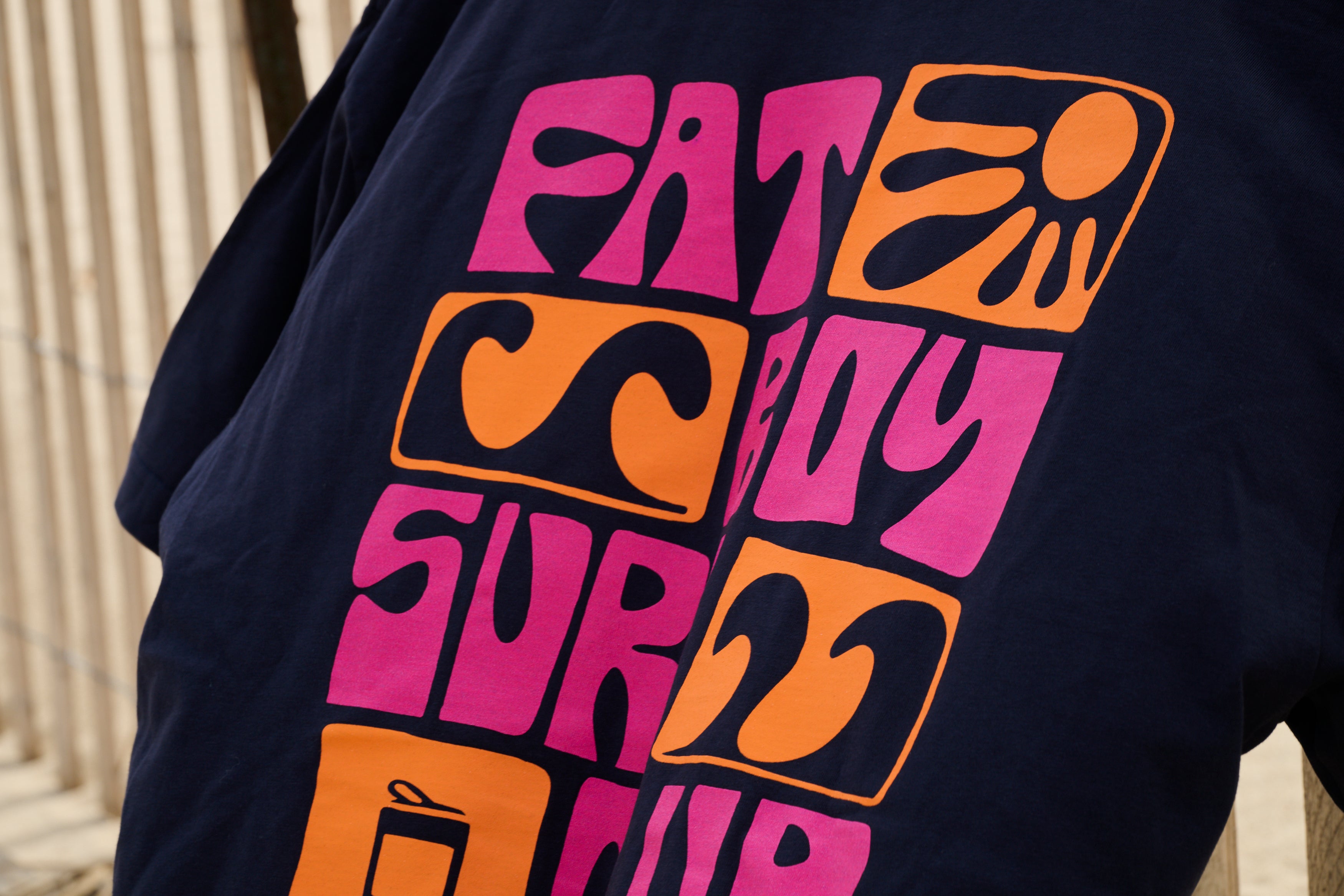 Waves and Rays Tee - Navy