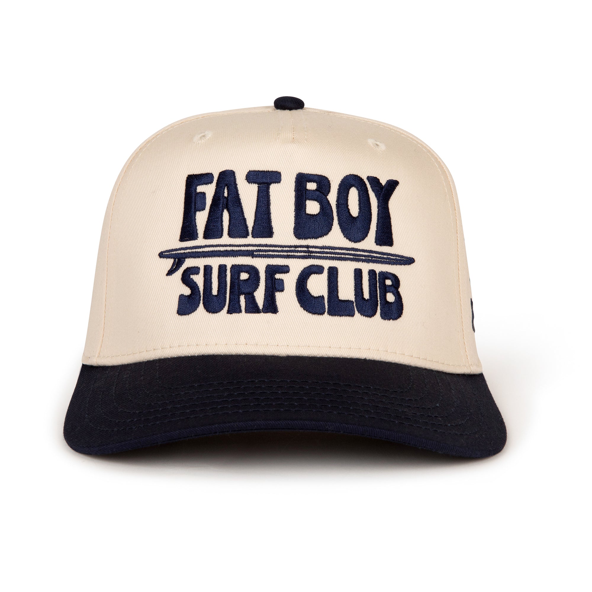 Apres Surf Embroidered Hat - Navy & Natural