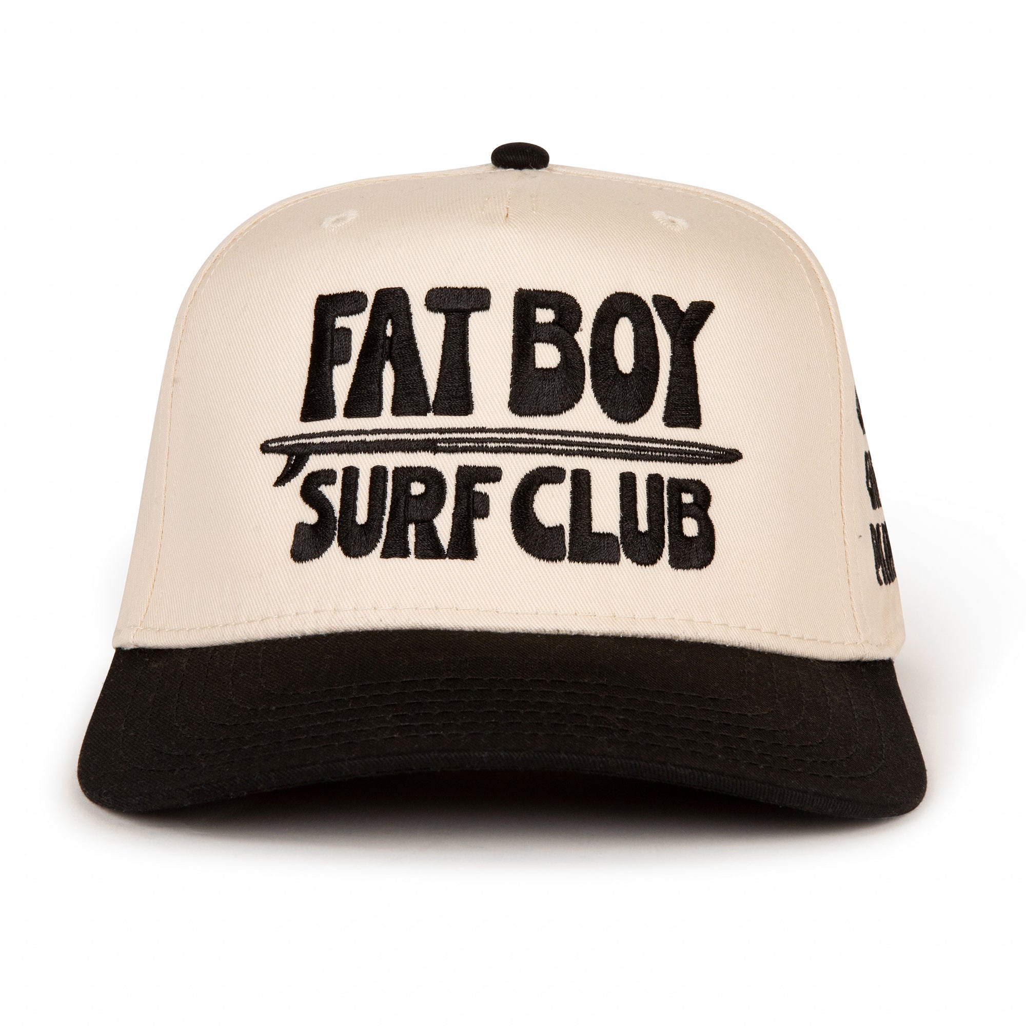 Apres Surf Embroidered Hat - Black & Natural