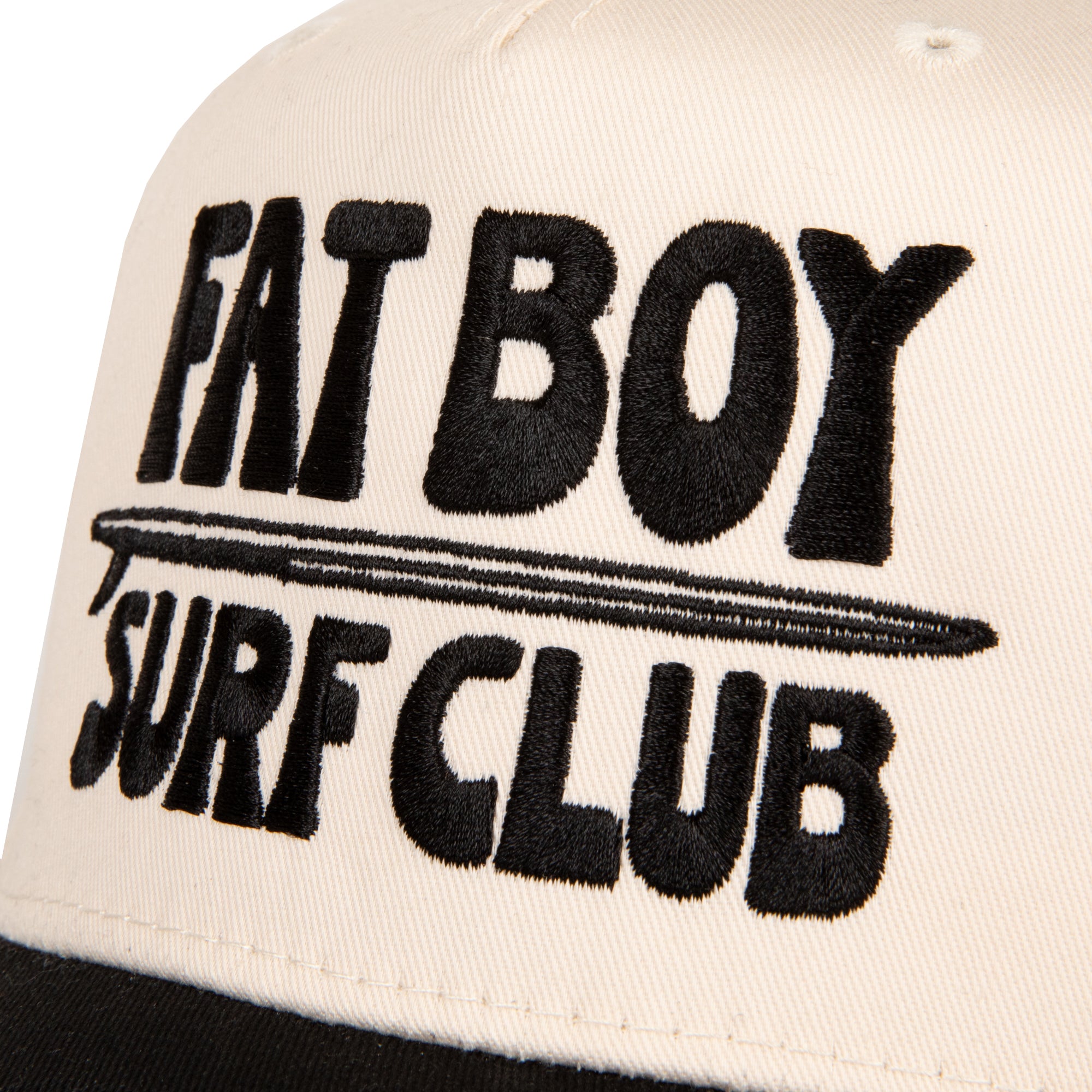 Apres Surf Embroidered Hat - Black & Natural