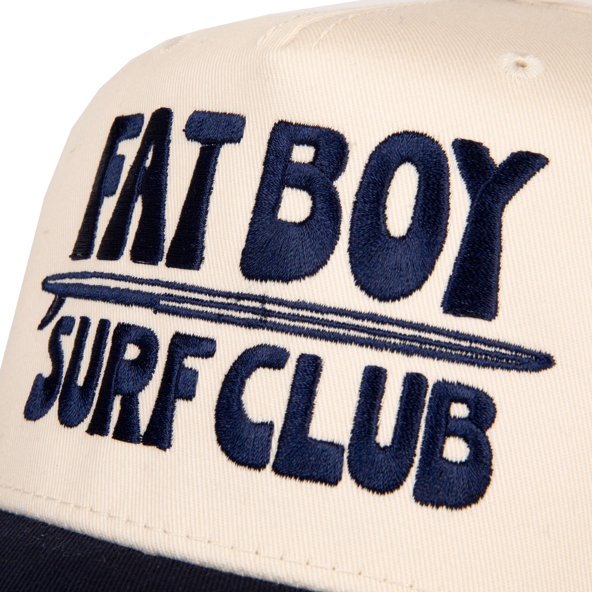 Apres Surf Embroidered Hat - Navy & Natural