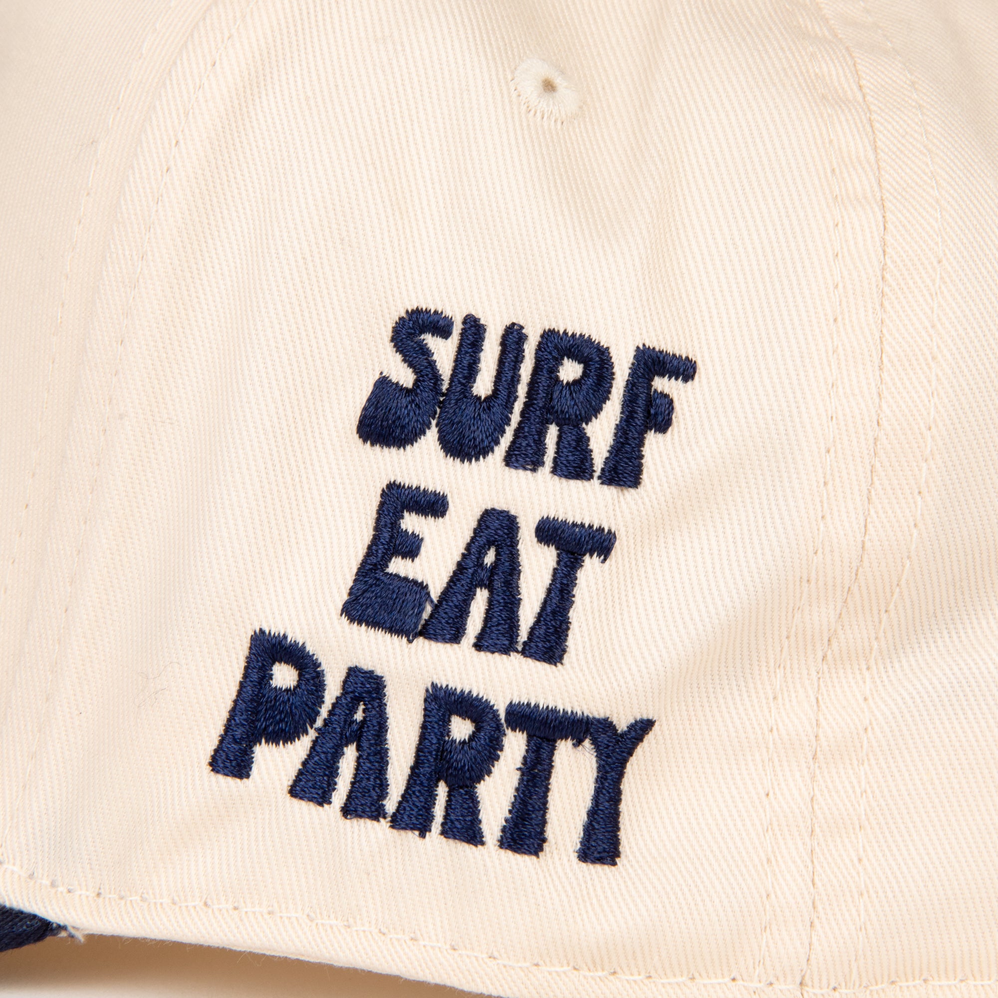 Apres Surf Embroidered Hat - Navy & Natural