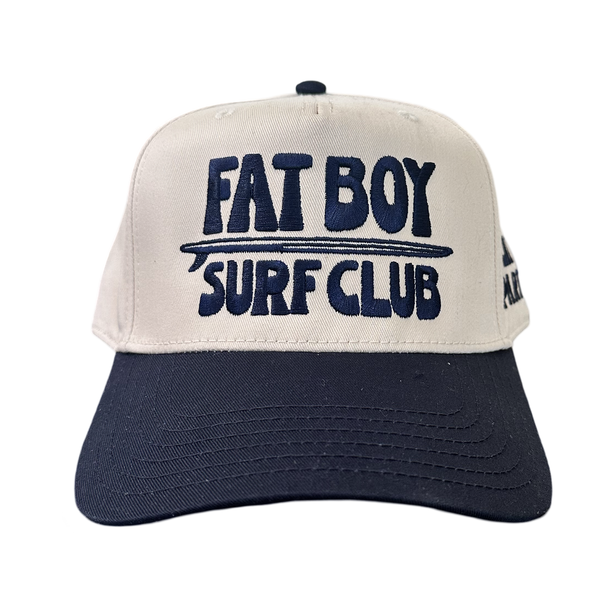 Apres Surf Embroidered Hat - Navy & Natural