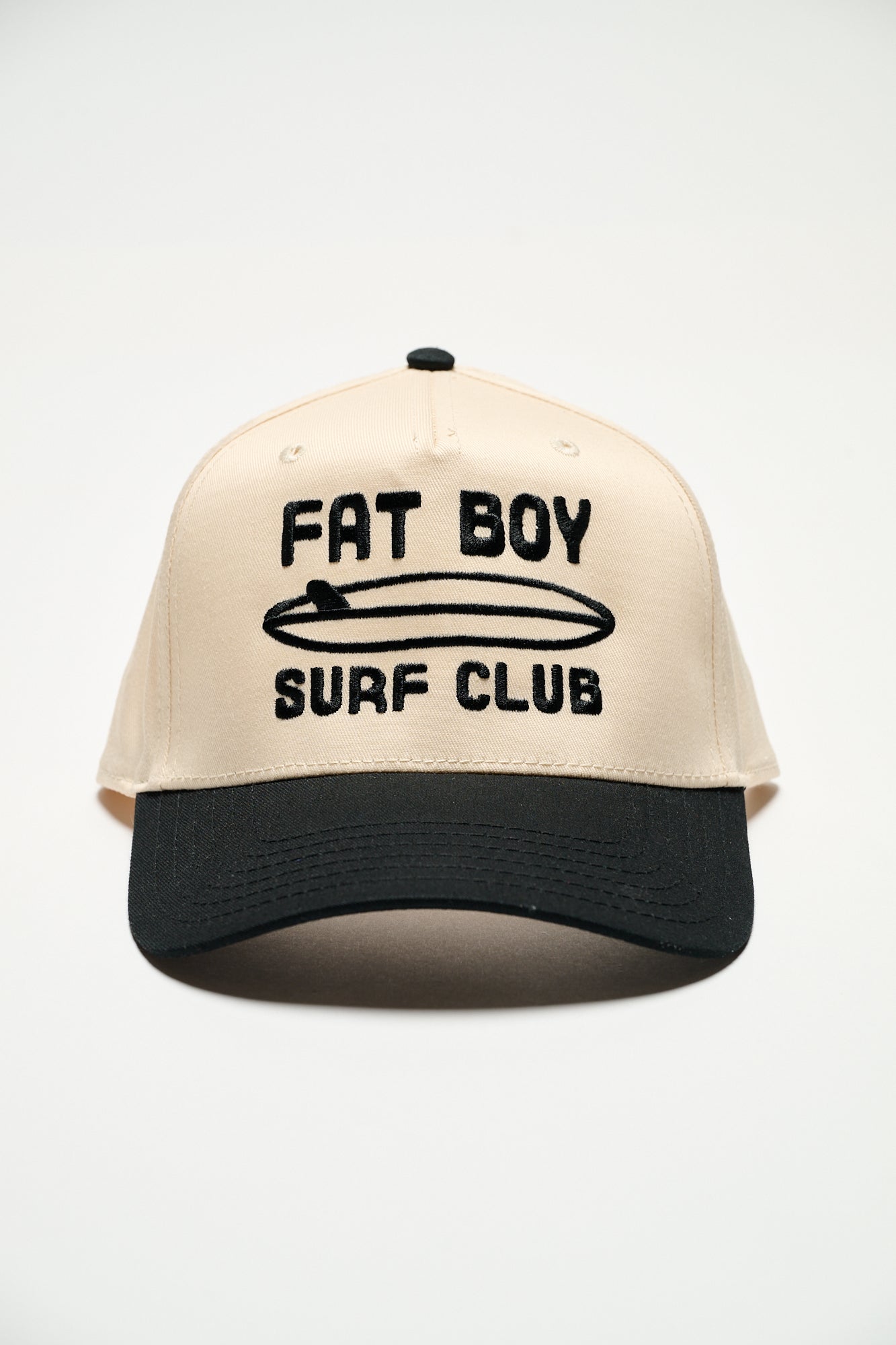 The Nose Rider Embroidered Hat - Black & Natural