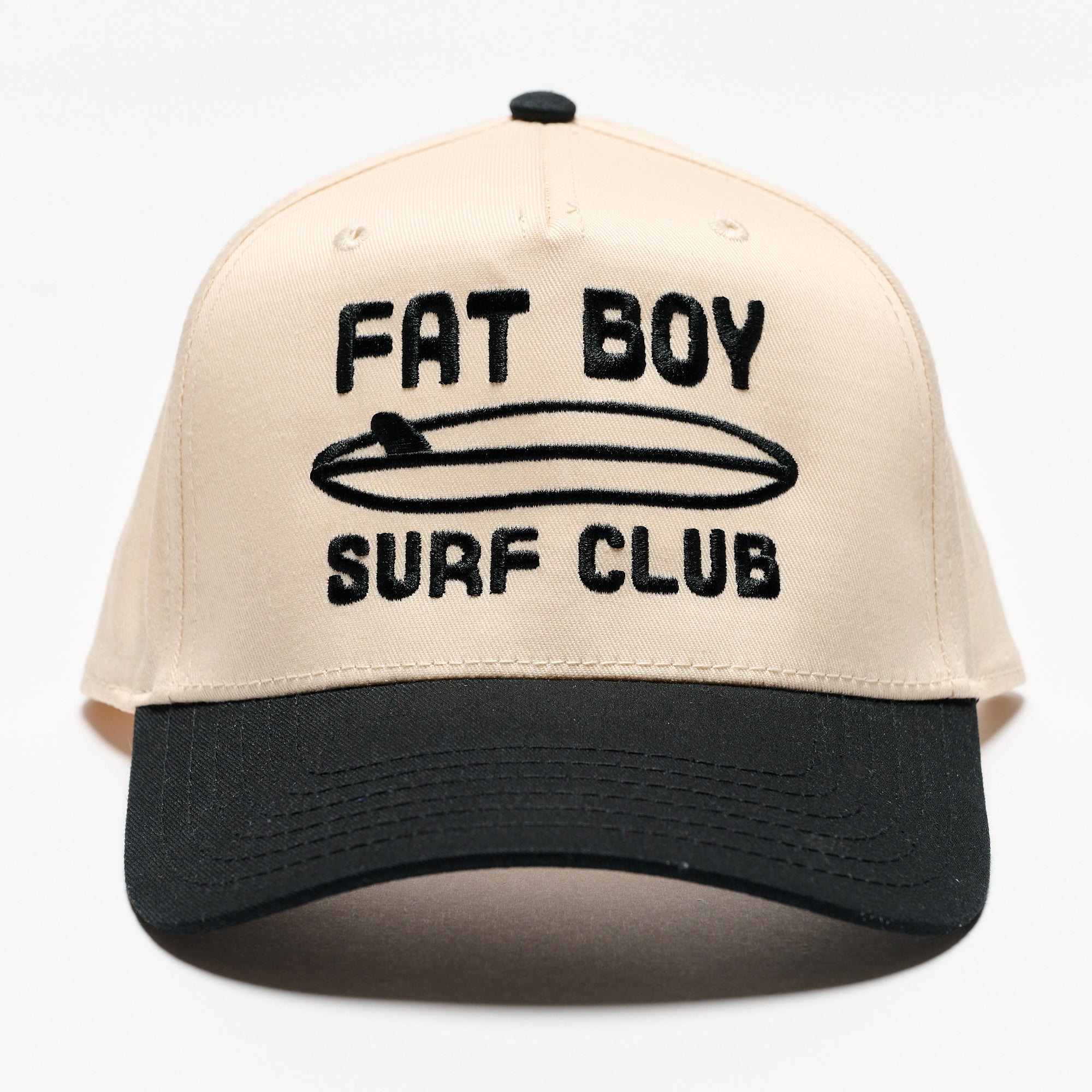 The Nose Rider Embroidered Hat - Black & Natural