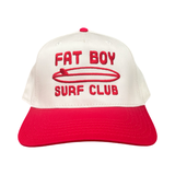 The Nose Rider Embroidered Hat - Red & Natural