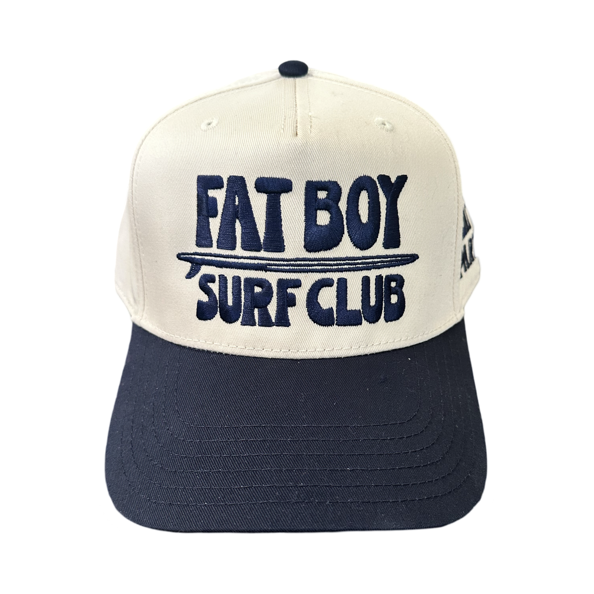 Apres Surf Embroidered Hat - Navy & Natural