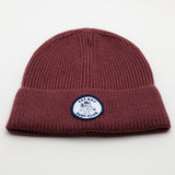 Circular Ribbed Beanie - Wine