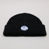 Ribbed Speckled Beanie - Black