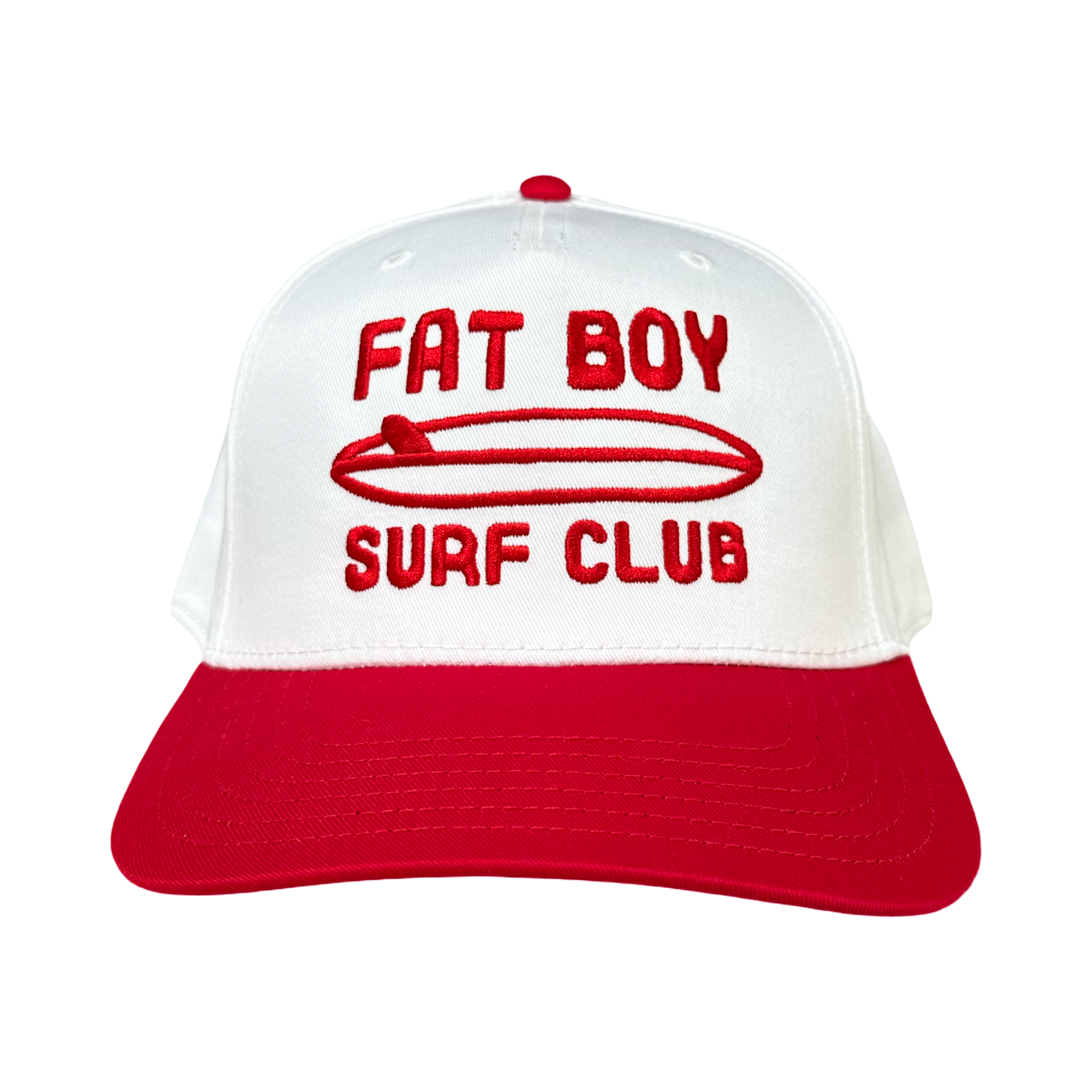 The Nose Rider Embroidered Hat - Red & White