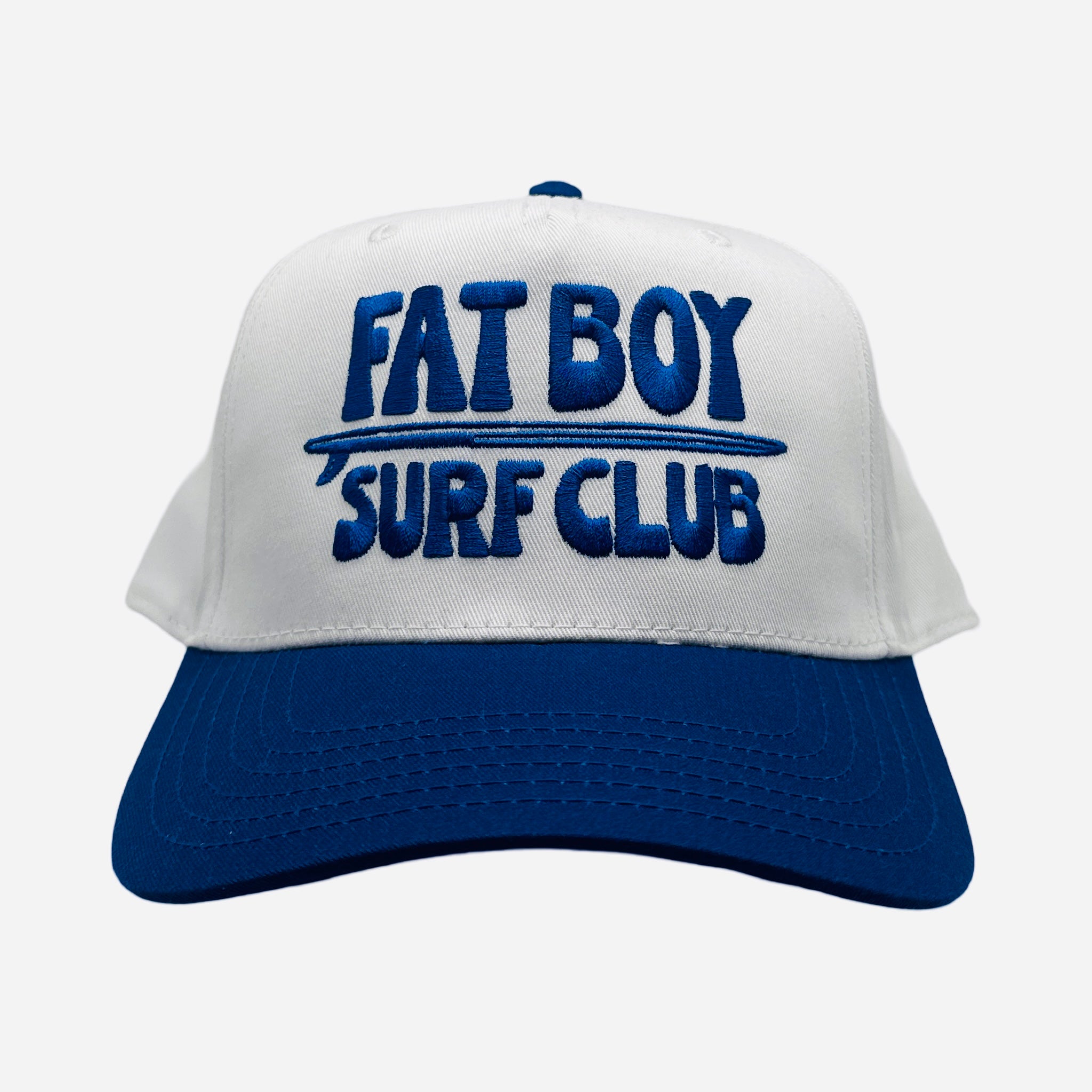 Apres Surf Embroidered Hat - Royal & White