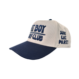 Apres Surf Embroidered Hat - Navy & Natural