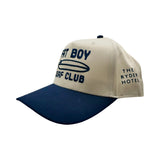 Apres Surf Embroidered Hat - Ryder Hotel - Navy & Natural