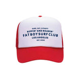 Surf, Eat, Party Foam Trucker Hat - Red Fat Boy Surf Club